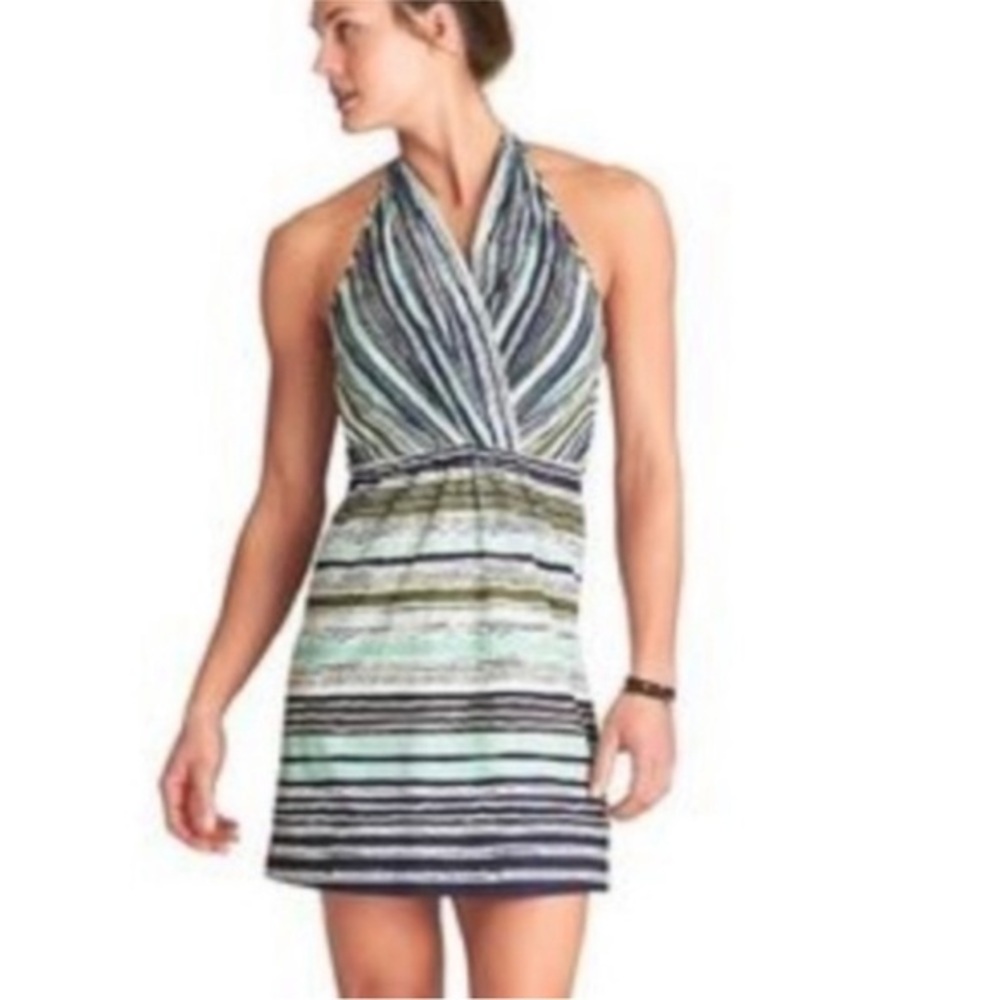 Athleta Multicolor Striped Halter Dress
